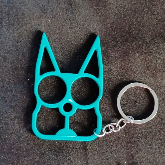 Accessories - Safety kittypup keychain in AQUA